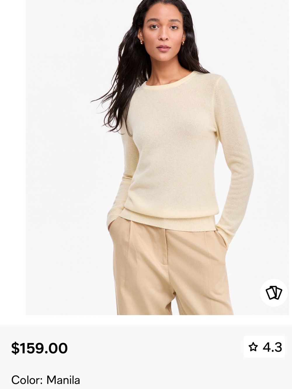 Charter Club Manila Cream Crewneck Sweater (New without tags)